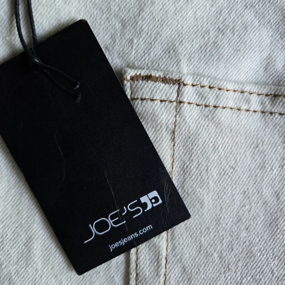 Joe’s Jeans High Rise Vintage Easy Shorts Plus Size 32 Cream Denim NWT 90s Retro - Picture 8 of 10